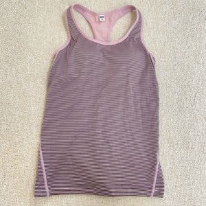 Uniqlo Pink/Purple Striped Tank Top